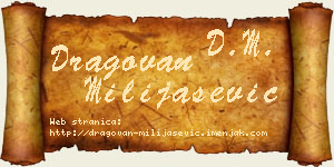 Dragovan Milijašević vizit kartica